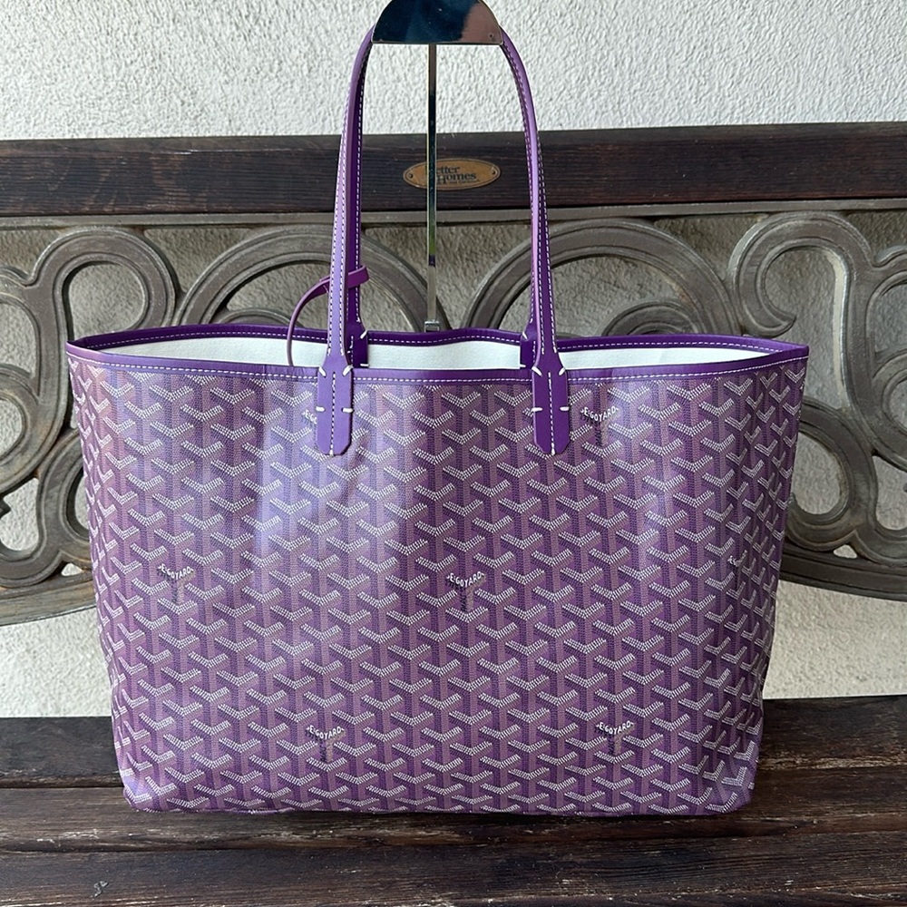🥰 Loved Goyard Saint Louis GM Tote in Purple with removable pochette